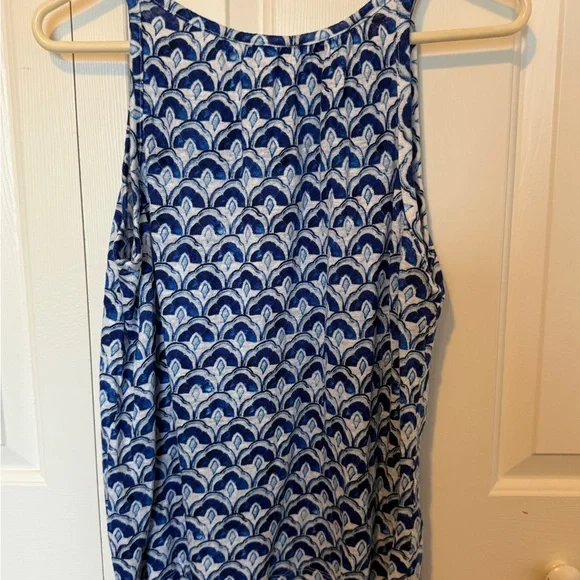 Sigrid Olsen Navy and White Patterned Tank Top - Picture 2 of 3